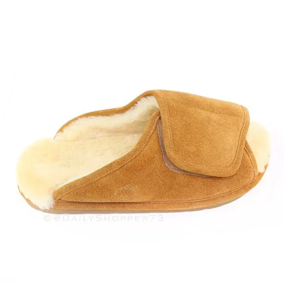 Lamo Shoes New Lamo Ladies Sheepskin Wrap Slippers Chestnut
